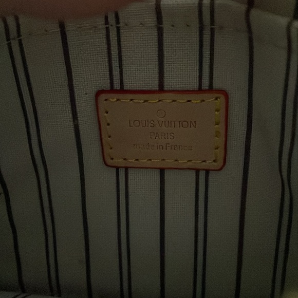 Louis Vuitton Damier Azur Beige Neverfull MM Pochette wristlet - Picture 7 of 8